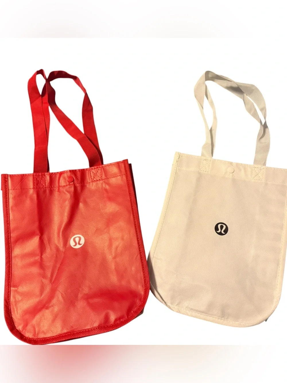 lululemon athletica Tote Bag Duo in Red & White w Snap Closure Yoga Class Travel